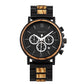 Montre chronographe pour homme en bois de marque de luxe avec bracelet en métal T50-1