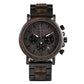 Montre chronographe pour homme en bois de marque de luxe avec bracelet en métal Q26-1