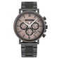 Montre chronographe pour homme en bois de marque de luxe avec bracelet en métal T50-2