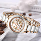 Montre femme étanche or et argent