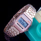 Montre numérique rétro homme/femme dorée affichage électronique Rose Gold