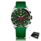 Montres pour Homme de Luxe avec Chronographe et Bracelet en Silicone Green with Box