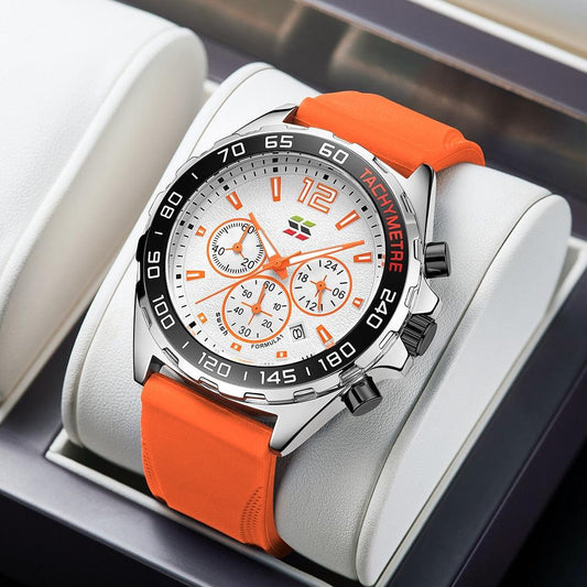 Montres pour Homme de Luxe avec Chronographe et Bracelet en Silicone