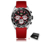 Montres pour Homme de Luxe avec Chronographe et Bracelet en Silicone Red with Box