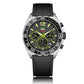 Montres pour Homme de Luxe avec Chronographe et Bracelet en Silicone Black-Silver