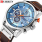 Montres pour Hommes CURREN en Cuir de Luxe avec Date et Mouvement à Quartz
