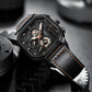 Montres pour hommes en cuir avec cadran carré