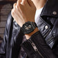 Montres pour hommes en cuir avec cadran carré