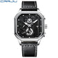 Montres pour hommes en cuir avec cadran carré SB