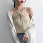 "Nouveau Sexy Outer Wear - Camisole Tricotée à Épaules Dénudées | AOMshop"