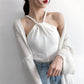 "Nouveau Sexy Outer Wear - Camisole Tricotée à Épaules Dénudées | AOMshop"