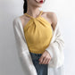 "Nouveau Sexy Outer Wear - Camisole Tricotée à Épaules Dénudées | AOMshop"