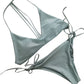 Nouveau maillot de bain deux pièces pour femmes en couleur unie - AOMshop