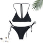 Nouveau maillot de bain deux pièces pour femmes en couleur unie - AOMshop