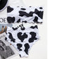 Nouveau style bikini imprimé vache avec poitrine enveloppée