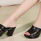 "Nouveaux sandales femme 2023 en cuir véritable - AOMshop"