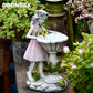 Nouvelle sculpture de fée fleur en résine avec panneau solaire pour décoration de jardin