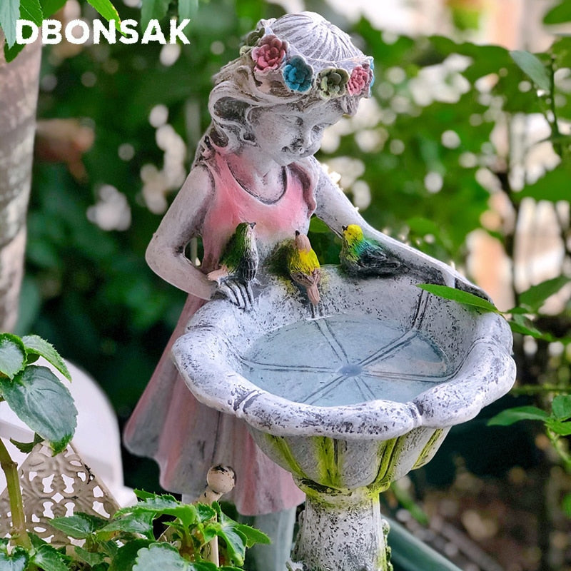 Nouvelle sculpture de fée fleur en résine avec panneau solaire pour décoration de jardin