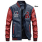 Nouvelle veste en cuir pour homme avec broderie Dark Blue Wish103