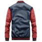 Nouvelle veste en cuir pour homme avec broderie