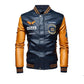 Nouvelle veste en cuir pour homme avec broderie Yellow DDT45