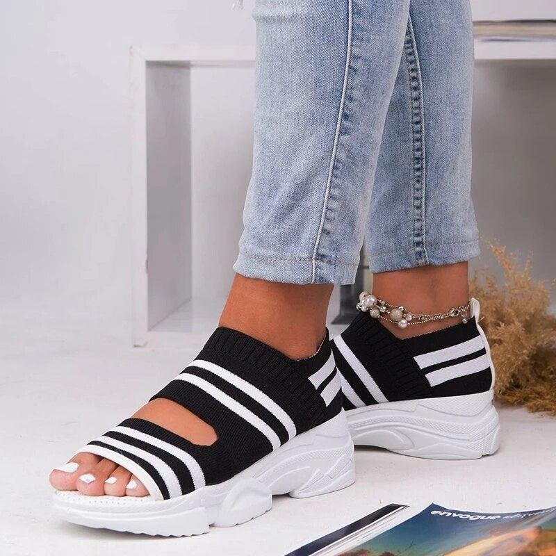 Nouvelles Sandales Femme 2022 à Talons Hauts et Plateforme pour l'Été - AOMshop black