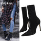 Nouvelles bottines stretch pour femmes à talons hauts et pointus