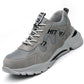 "Nouvelles chaussures de sécurité à bout en acier pour hommes - Chaussures de travail résistantes aux perforations et antidérapantes" GY6608-gray