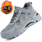 "Nouvelles chaussures de sécurité à bout en acier pour hommes - Chaussures de travail résistantes aux perforations et antidérapantes" 207-GreyFur