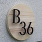 Numéro de maison flottant moderne | Plaque de porte noire pour adresse