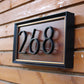 Numéro de maison flottant moderne | Plaque de porte noire pour adresse