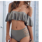 "Obtenez le nouveau maillot de bain à une épaule et taille haute chez AOMshop" Khaki