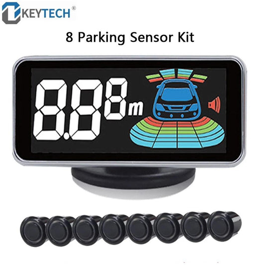 OkeyTech 8 Sensors Parking Sensor - Aide au stationnement avec radar de recul pour voiture