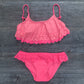 Openwork ruffled bikini girl - Acheter sur AOMshop Watermelon red