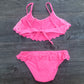 Openwork ruffled bikini girl - Acheter sur AOMshop Pink