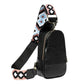 Achetez le sac en bandoulière PU Leather Chest Bag Bohemian Niche Messenger sur AOMshop