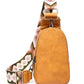 Achetez le sac en bandoulière PU Leather Chest Bag Bohemian Niche Messenger sur AOMshop