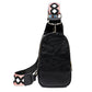 Achetez le sac en bandoulière PU Leather Chest Bag Bohemian Niche Messenger sur AOMshop