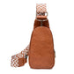 Achetez le sac en bandoulière PU Leather Chest Bag Bohemian Niche Messenger sur AOMshop Brown
