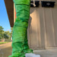 Pantalon Jogger Femme en Velours Côtelé Casual - Pantalon de Survêtement avec Poches et Taille Haute green
