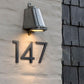 "Plaque d'adresse flottante noire pour maison, chiffres modernes de 15cm"
