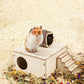 Plateforme de balançoire en bois naturel pour hamster - AOMshop