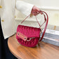 Achetez le sac Saddle Pleated Small Fragrance Style Diamond Ins One Shoulder Messenger Bag sur AOMshop