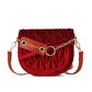 Achetez le sac Saddle Pleated Small Fragrance Style Diamond Ins One Shoulder Messenger Bag sur AOMshop