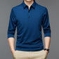 Polo homme-à manches longues- col à revers- Blue Polo shirt