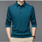 Polo homme-à manches longues- col à revers-