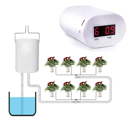 Pompe d'arrosage automatique pour plantes - Contrôleur de goutte-à-goutte à tête multiple
