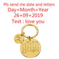 Porte-clés calendrier personnalisé sculpté à la main MP02PJ01-GDY5-DZ007