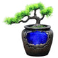 Pot de fleurs créatif avec cascade d'eau et LED