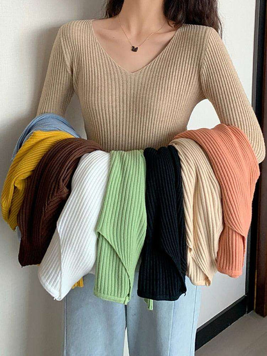 Pull-col rond-Basic B en tricot-pour femme